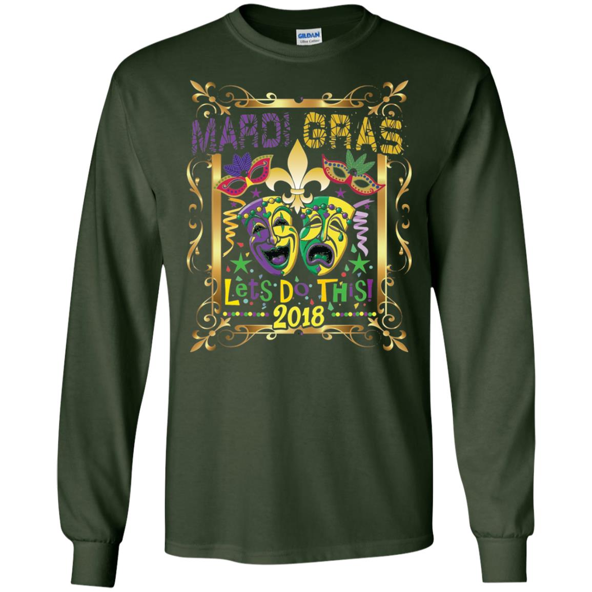 Fleur Symbol New Orleans Parade Mardi Gras T-shirt Forest Green