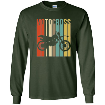 Dirt Bike Silhouette T-shirt Cool Vintage Motocross Forest Green