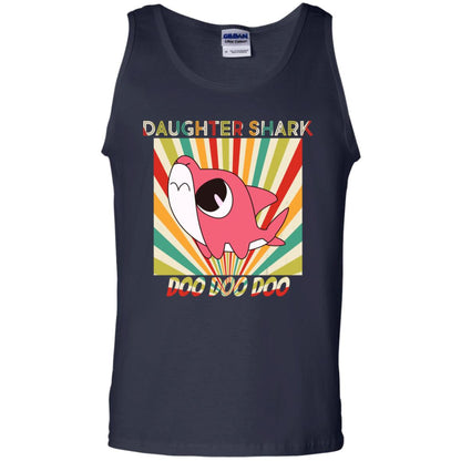 Daughter Shark Doo Doo Doo Family Shark Gift Shirt Navy