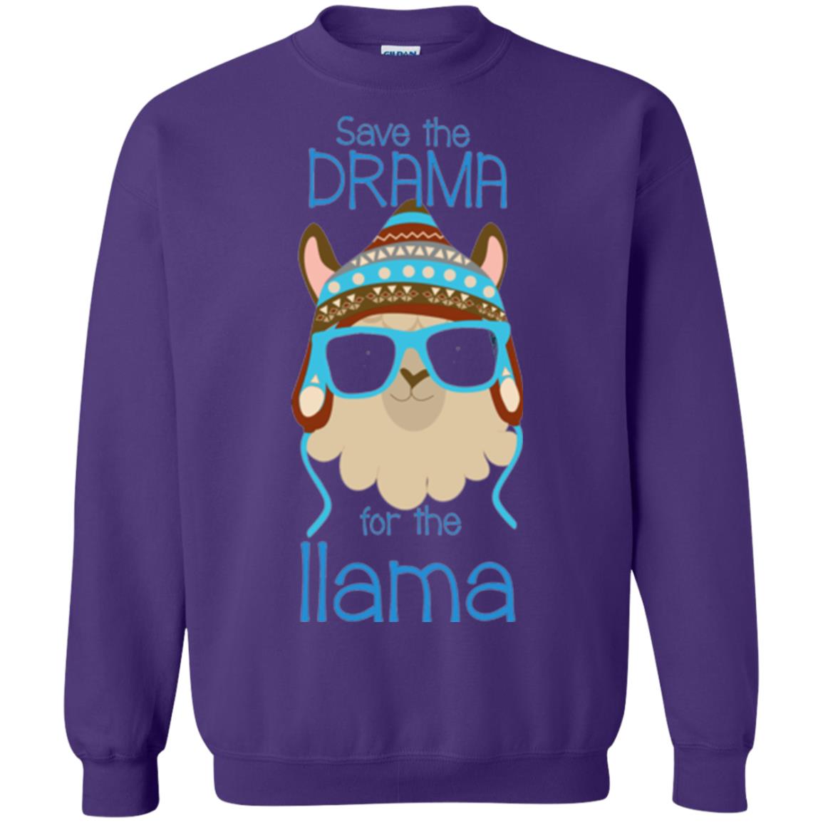 Llama Lovers T-shirt Save The Drama For The Llama Purple
