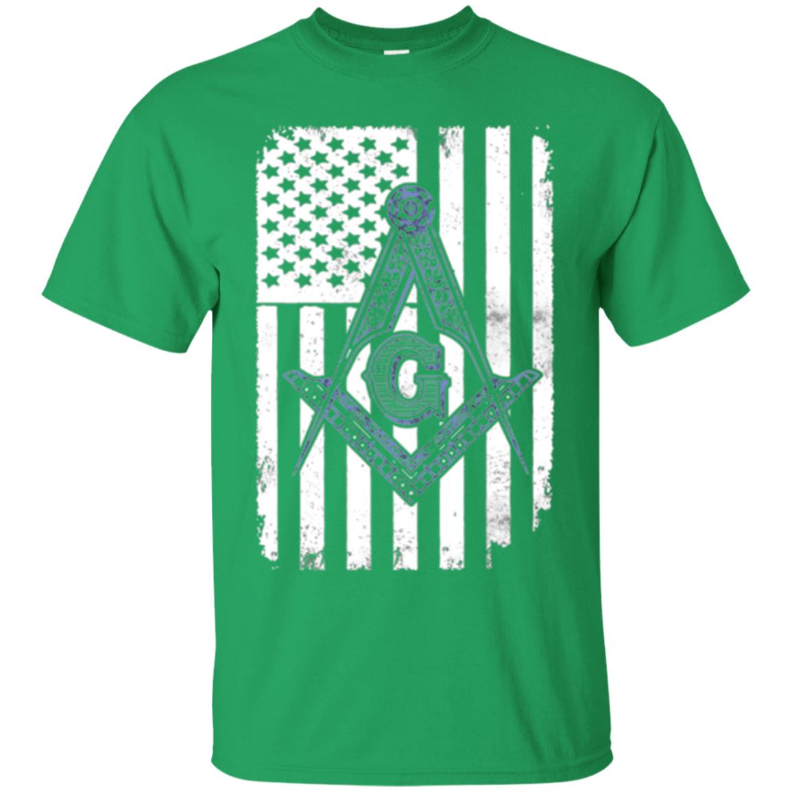 Freemason Usa Flag Logo Freemasonry America T-shirt Irish Green