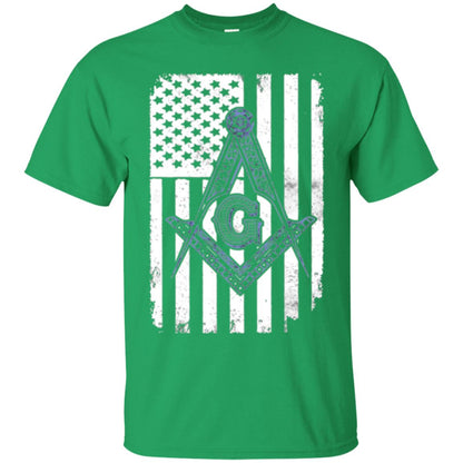 Freemason Usa Flag Logo Freemasonry America T-shirt Irish Green