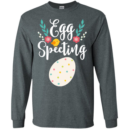 Egg Specting Announcement Pregnant Easter T-shirt Dark Heather