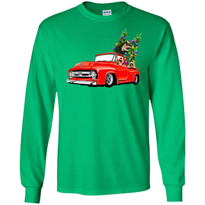 Christmas Tree And Sloths On Car X-mas Gift Shirt Irish Green