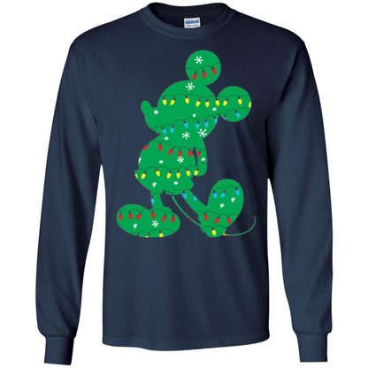 Christmas T-shirt Disney Mickey Mouse Fairy Lights Navy