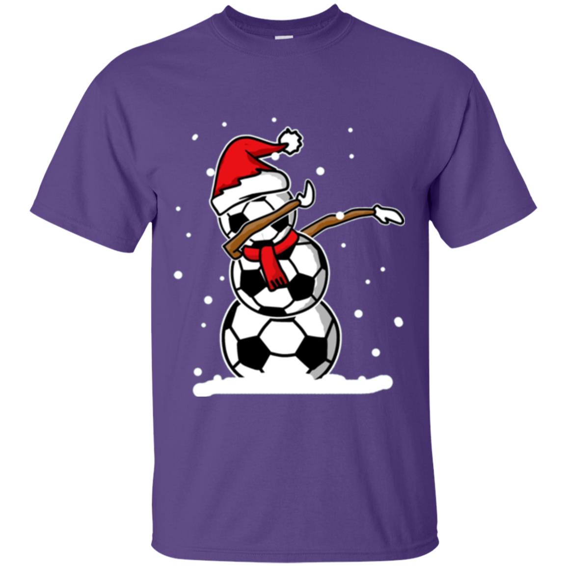 Christmas T-shirt Dabbing Snowman Ball Purple