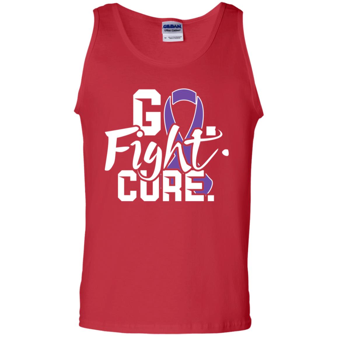 Pancreatic Leiomyosarcoma Awareness Go Fight Cure Purple Ribbon Shirt Red