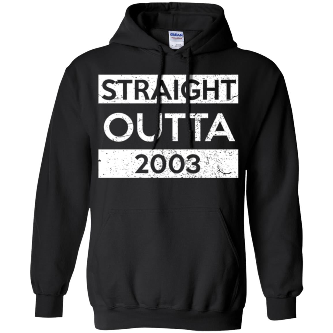 Brithday T-shirt Straight Outta 2003 Black
