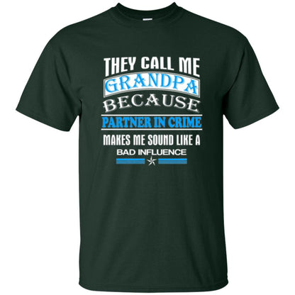 Family T-shirt They Call Me Grandpa Forest Green