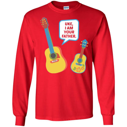Ukulele Lovers T-shirt Uke I Am Your Father Red