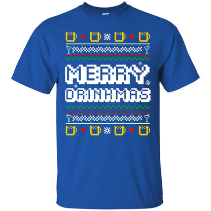 Merry Drinkmas X-mas Gift Shirt For Drinking Lovers Royal