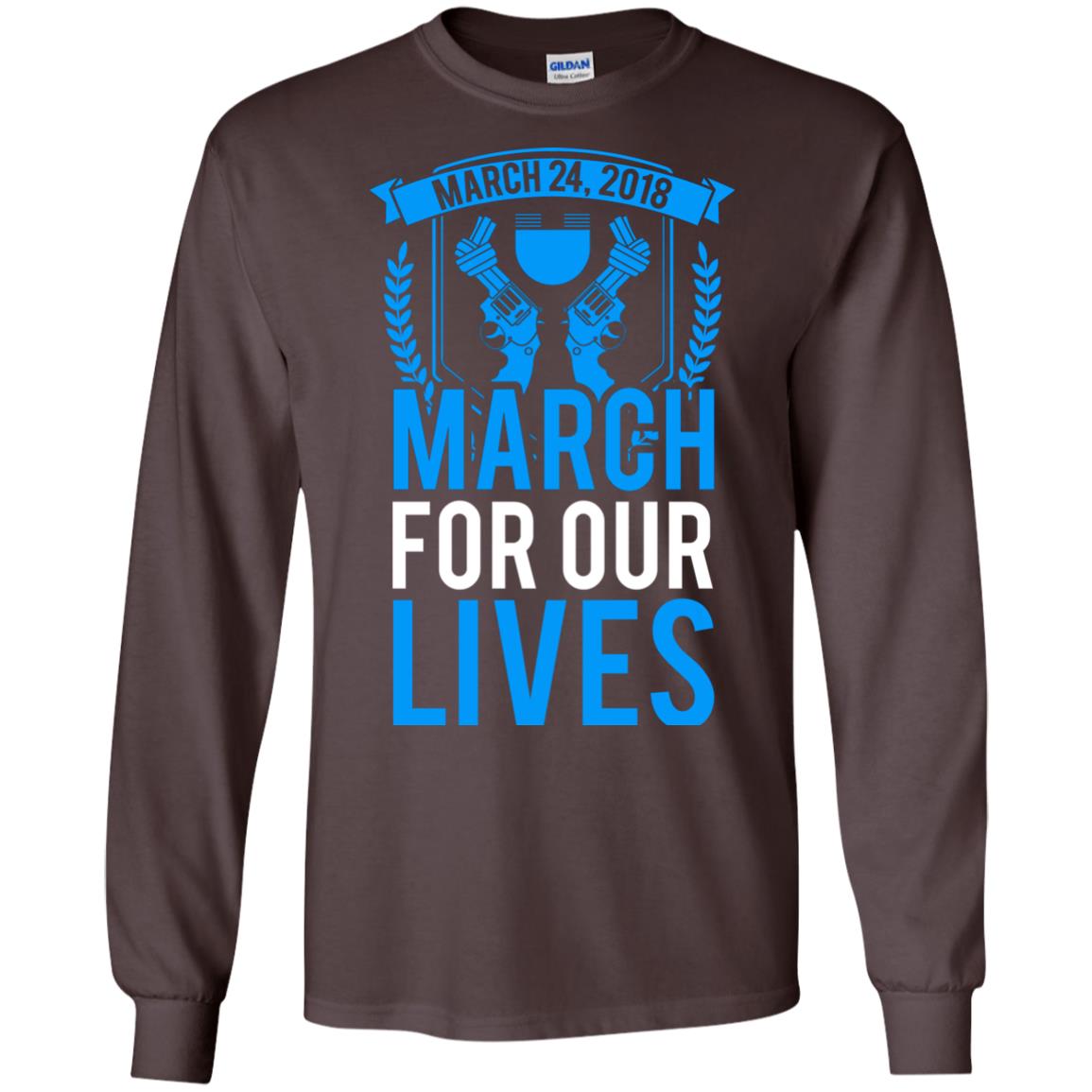Anti Gun T-shirt March For Our Lives March 24 2018 Dark Chocolate