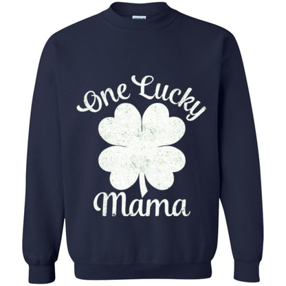 One Lucky Shamrock Mama St. Patrick's Day T-shirt Navy