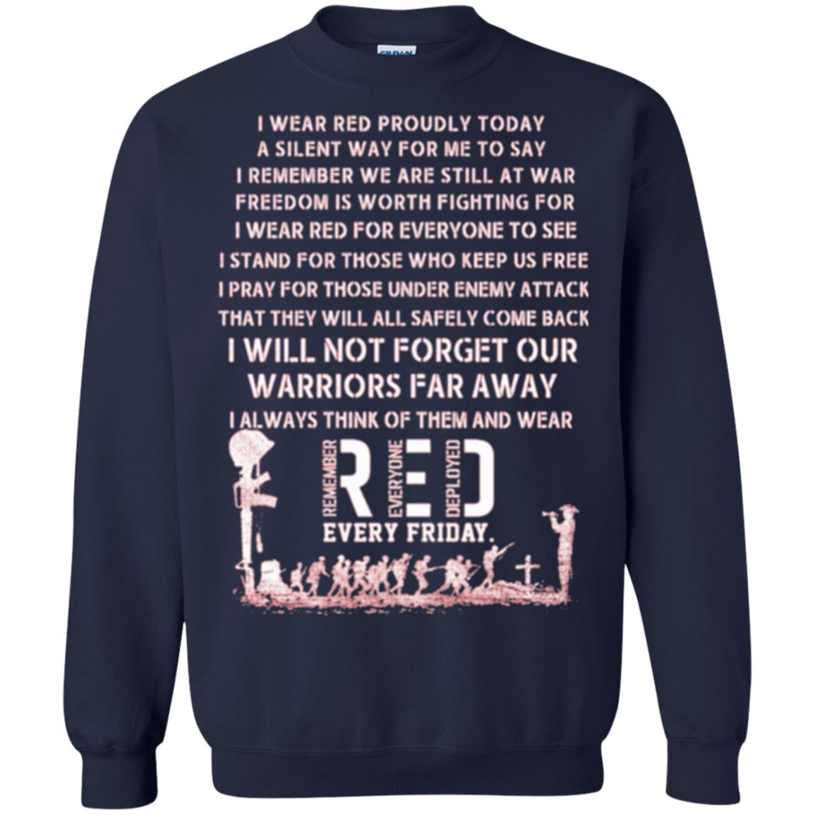Red Friday Military T-shirt Wear Red Friday Navy