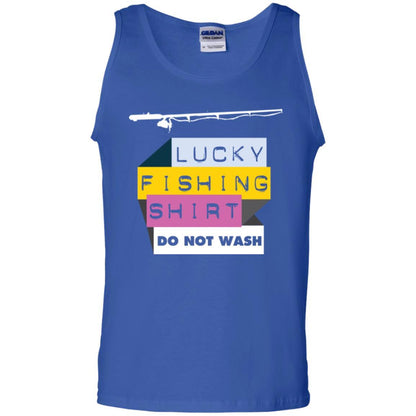 Fisherman T-shirt Lucky Fishing Shirt Do Not Wash Royal