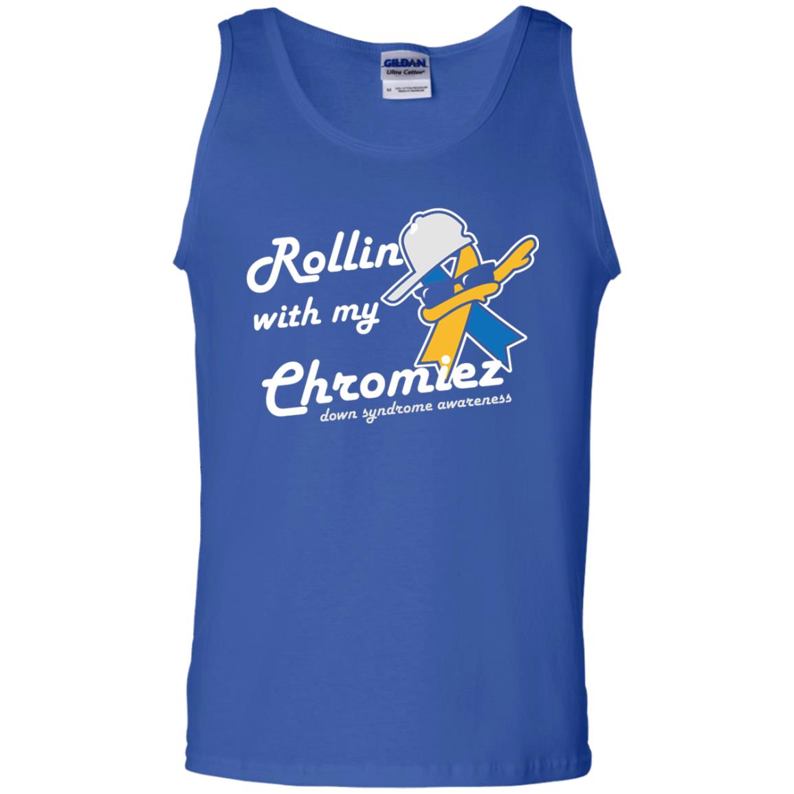 Rolling With My Ehromiez Down Syndrome Awareness T-shirt Royal