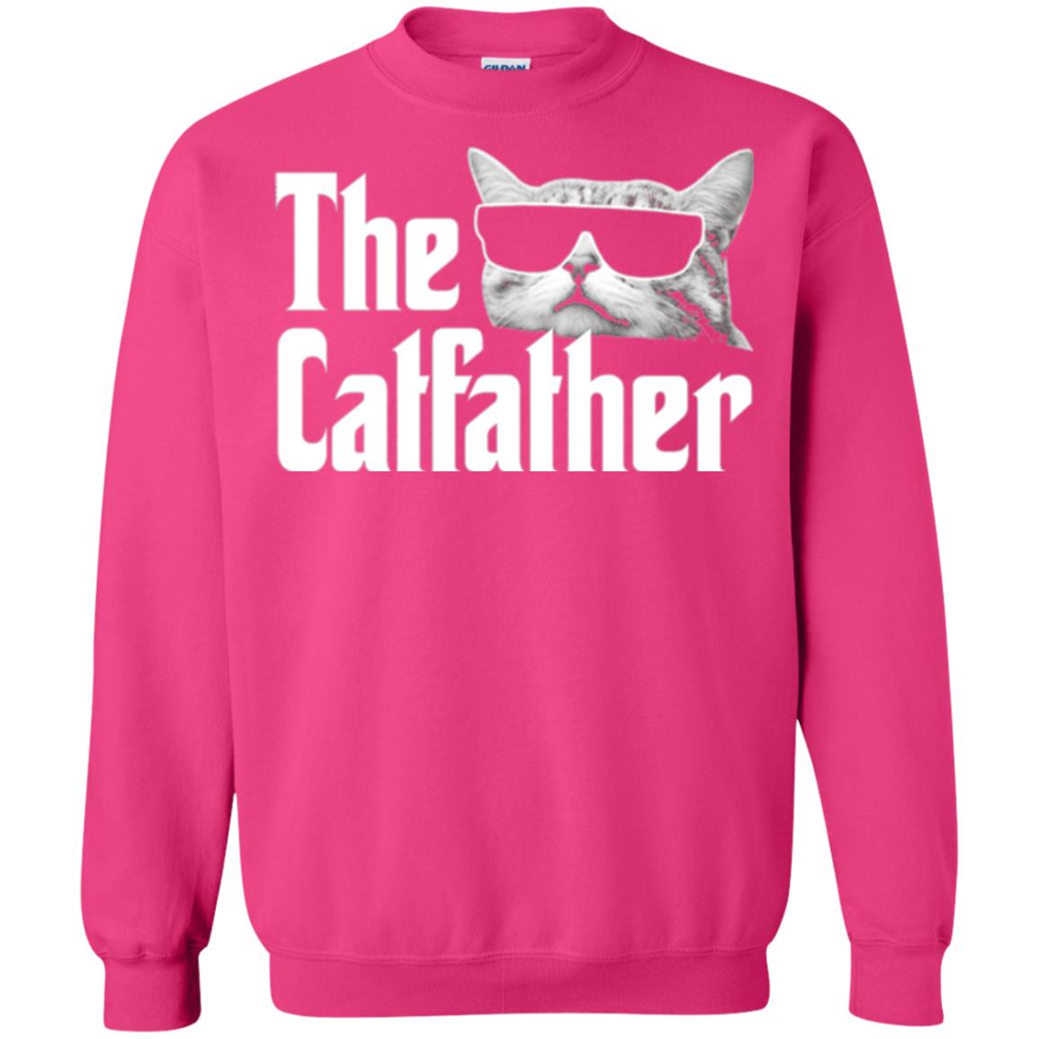 Funny Gift Shirt For Cat Daddy The Catfather T-shirt Heliconia