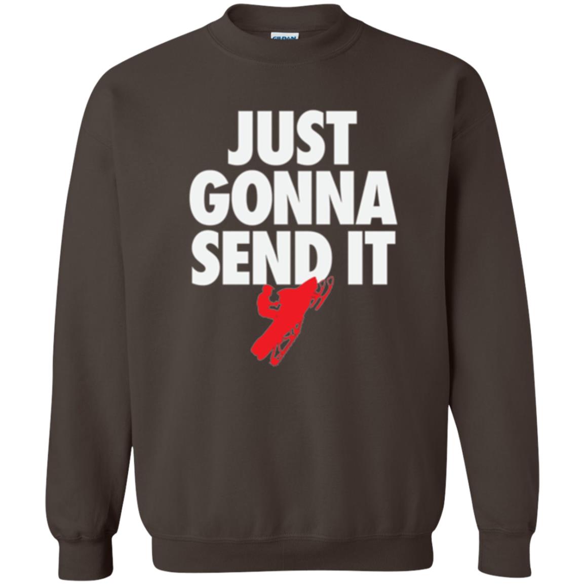 Snowmobile T-shirt Just Gonna Send It T-shirt Dark Chocolate