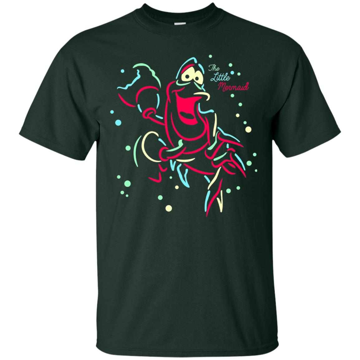 Disney Little Mermaid Neon Sebastian Graphic T-shirt Forest