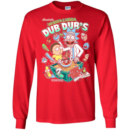 Rick Morty T-shirt Wubba Luba Dub Dub's Cereal Red