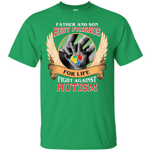 Autism Awareness T-shirt Father And Son Best Friends