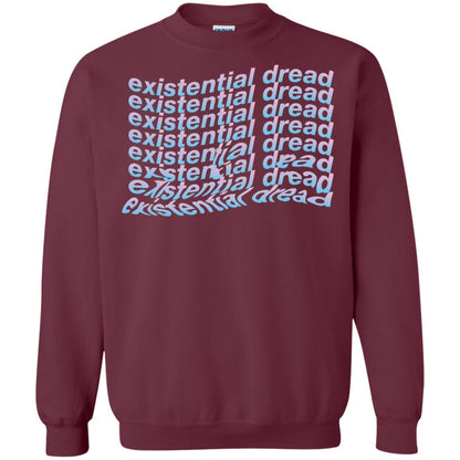 Existential Dread Waves Melting Distortion Aesthetic T-shirt Maroon