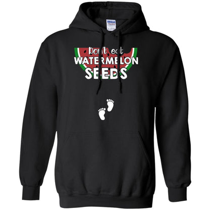 Don_t Eat Watermelon Seeds Pregnancy Announcement Shirt Black
