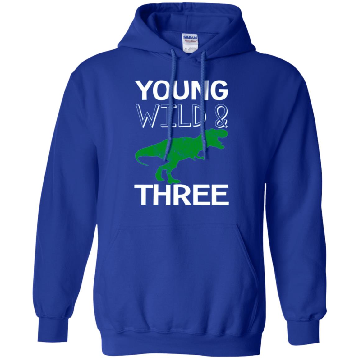 Dinosaur T-shirt Young Wild And Three Royal