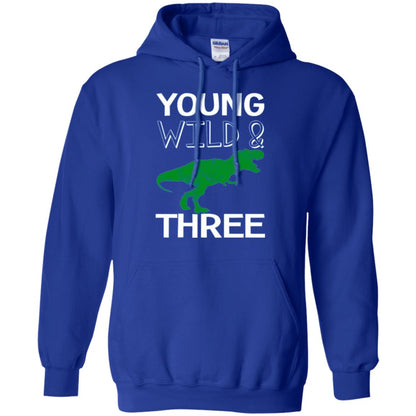 Dinosaur T-shirt Young Wild And Three Royal