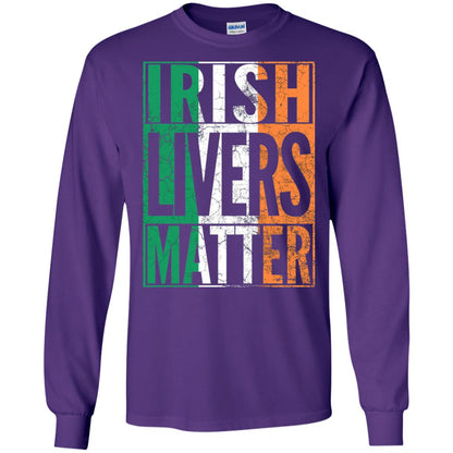 Irish Livers Matter St. Patrick_s Day T-shirt Purple