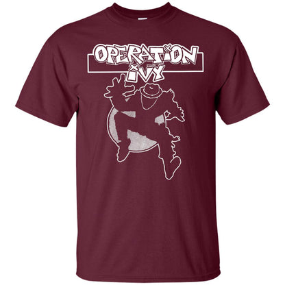 Operation Ivy Logo T-shirt Ska Man Guy Maroon