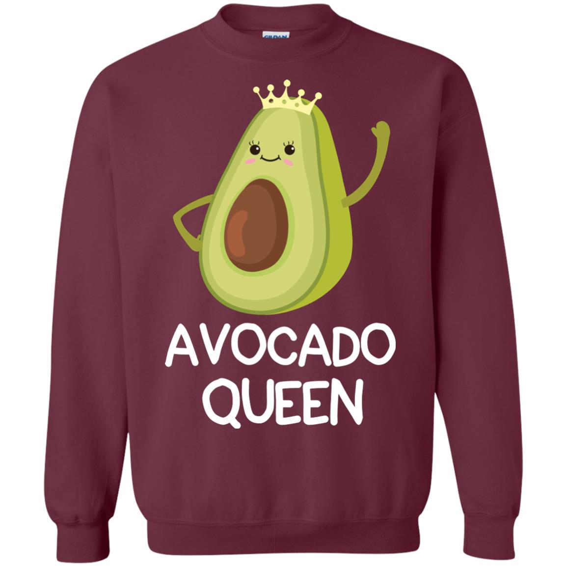 Avocado Queen Vegetarian Shirt For Girls Maroon
