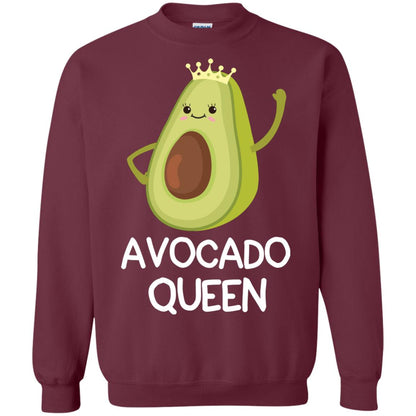 Avocado Queen Vegetarian Shirt For Girls Maroon