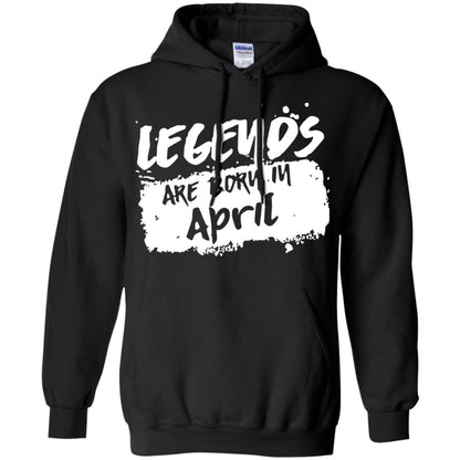April Birthday Shirt Legends Are Born In April Black