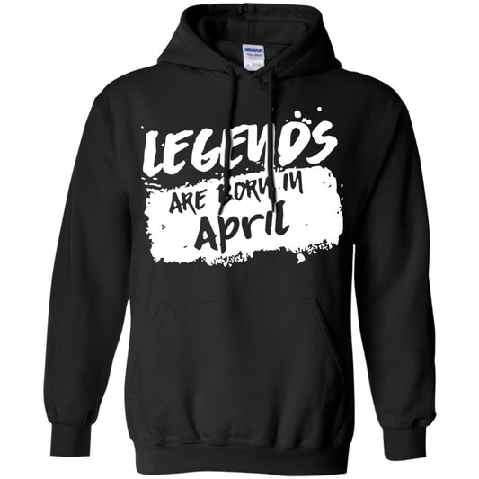 April Birthday Shirt Legends Are Born In April Black