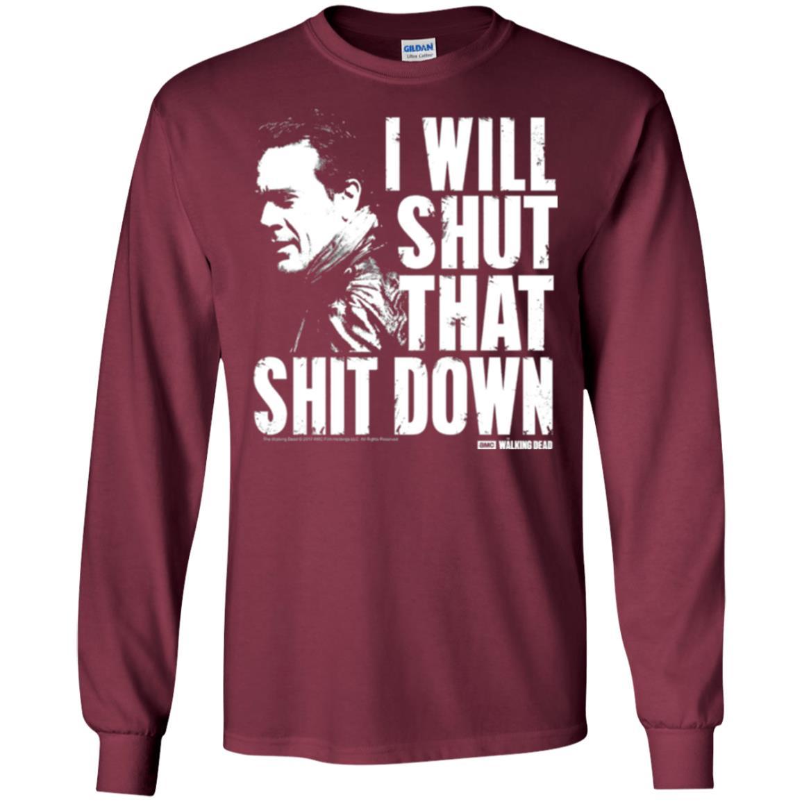 Film T-shirt I Shut That Shit Down Maroon