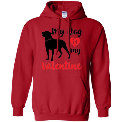 Dog Lover T-shirt My Dog Is My Valentine Red