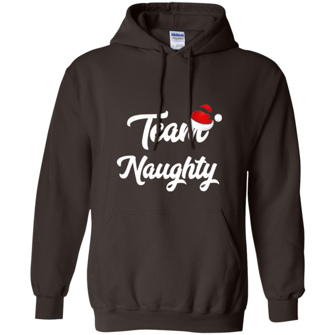 Christmas T-shirt Team Naughty Dark Chocolate