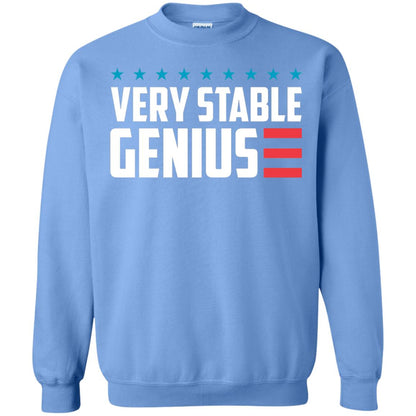 Funny Political T-shirt Very Stable Genius Carolina Blue