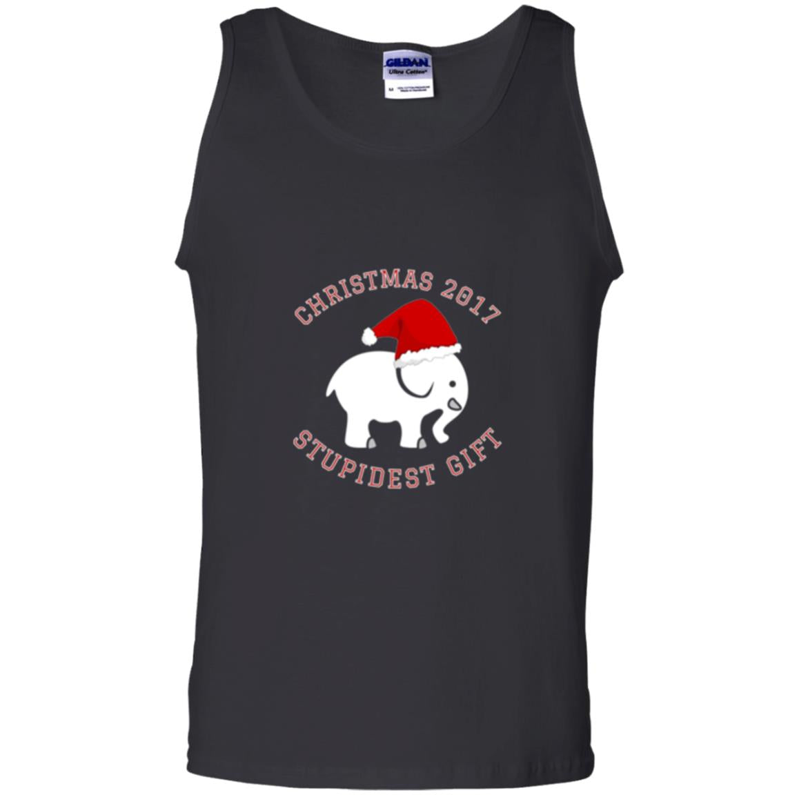 Christmas T-shirt White Elephant Christmas 2017 Stupidest Gift Black