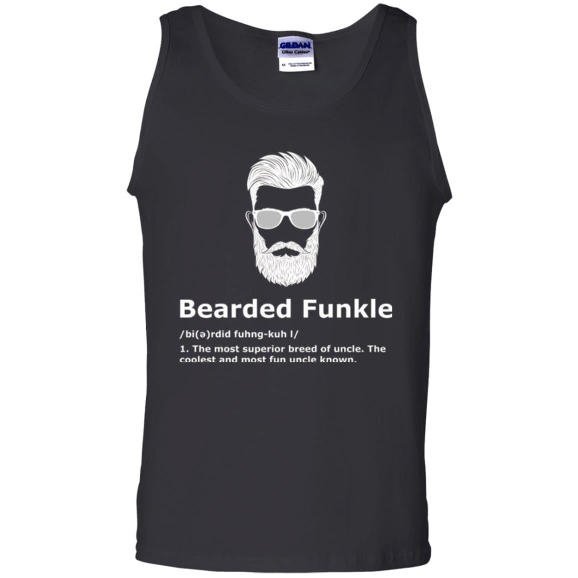Funny Uncle T-shirt Bearded Funkle Black