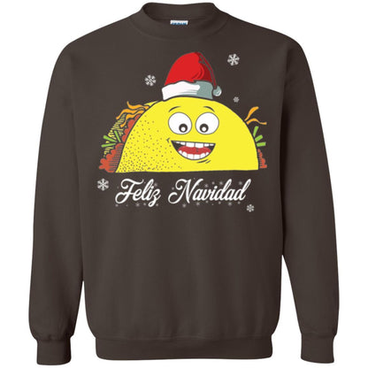 Christmas T-shirt Taco Feliz Navidad Dark Chocolate