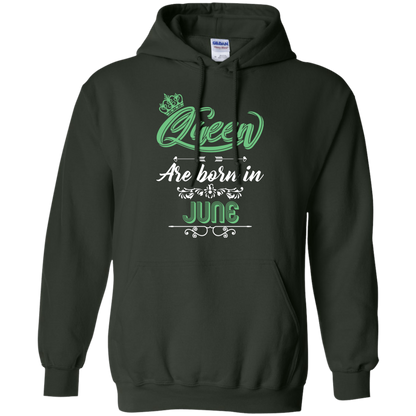 Brithday T-Shirt Queen Are Born In June Forest Green