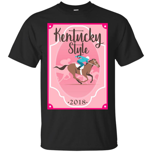 Kentucky Style 2018 Shirt Horse Racing Southern Cute Pink Black