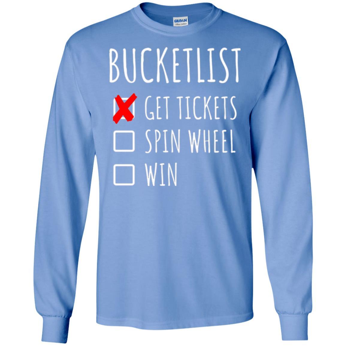 Game Show T-shirt Bucket List Spin Wheel Win Carolina Blue