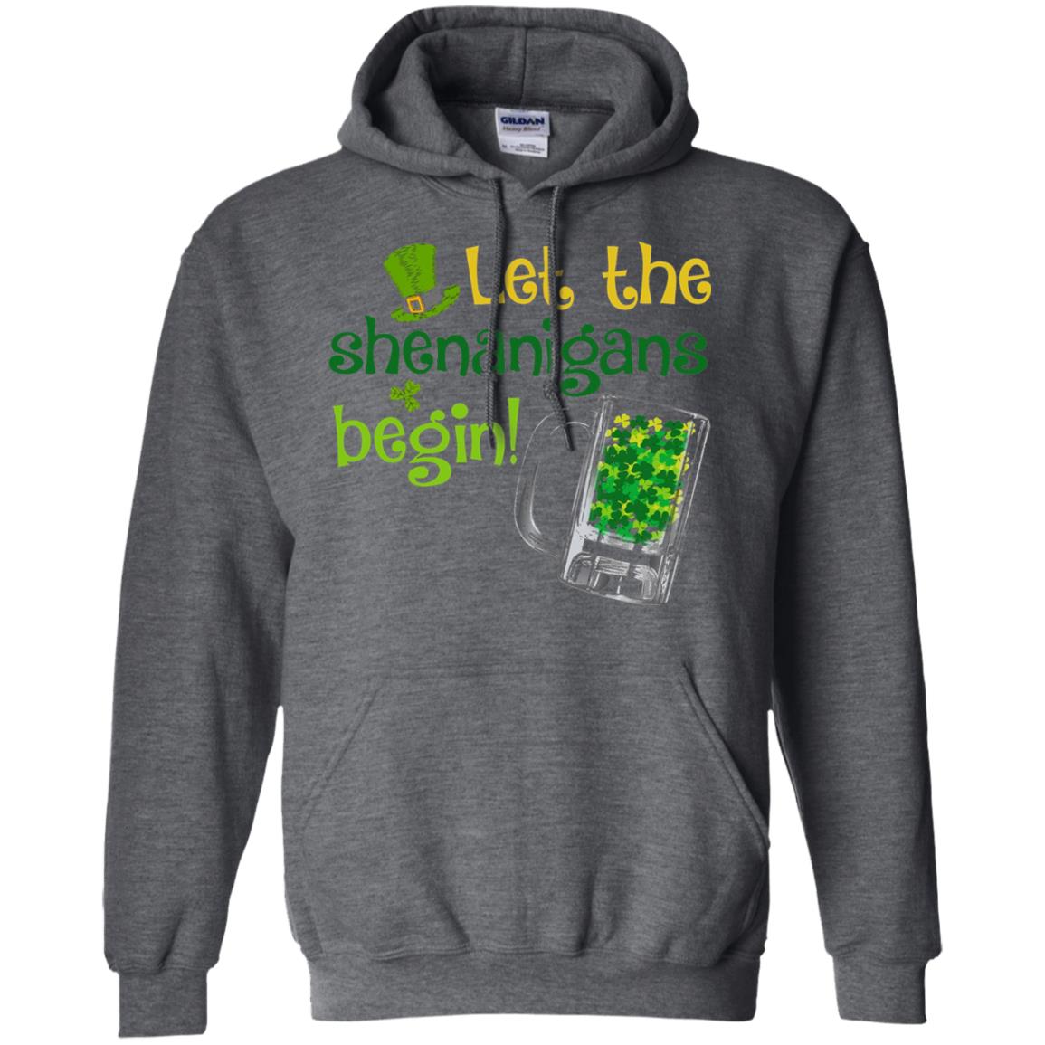 Let The Shenanigans Begin St. Patrick_s Day T-shirt Dark Heather