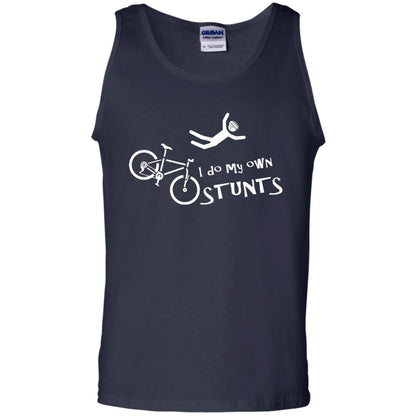 Biker T-shirt I Do My Own Stunts Navy