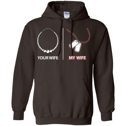 Your Wife My Wife Military Husband Shirt Dark Chocolate