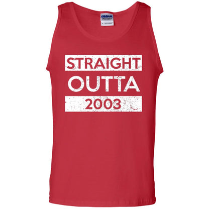 Brithday T-shirt Straight Outta 2003 Red