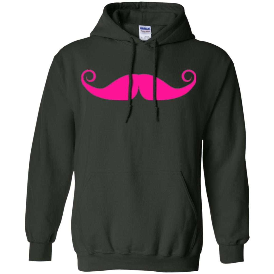 Pink Mustache T-shirt Funny Gift For Men Forest Green